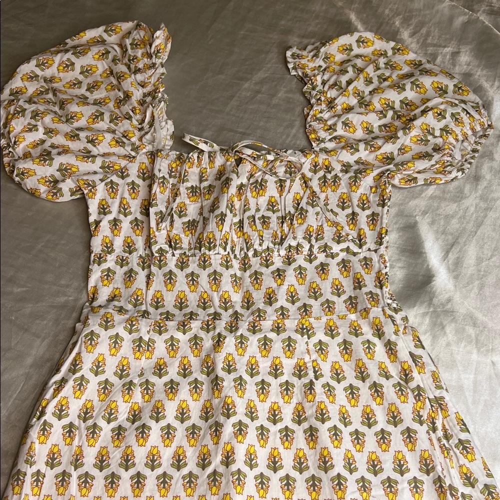 Floral Puff Sleeve Mini Dress